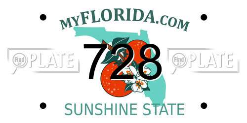 728 Florida License Plate