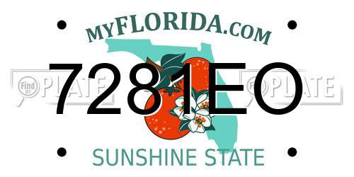 7281EO Florida License Plate