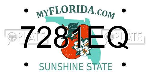 7281EQ Florida License Plate