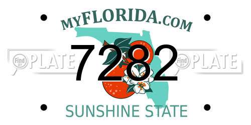 7282 Florida License Plate