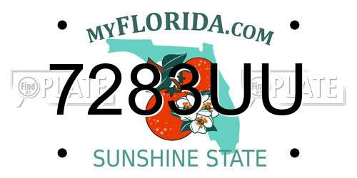 7283UU Florida License Plate