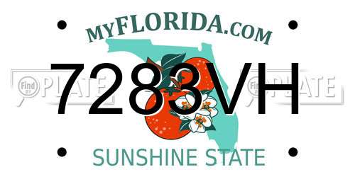 7283VH Florida License Plate