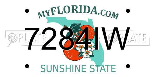 7284IW Florida License Plate