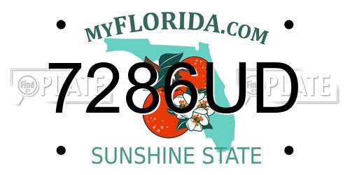 7286UD Florida License Plate