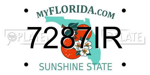 7287IR Florida License Plate