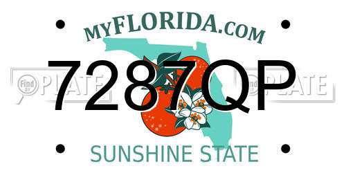 7287QP Florida License Plate