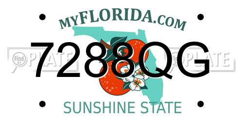 7288QG Florida License Plate