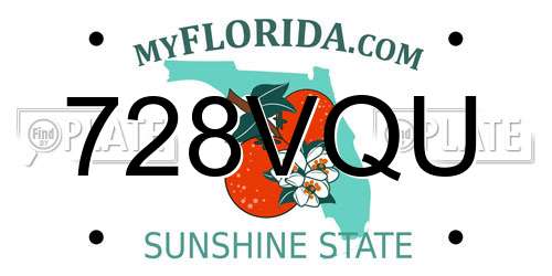 728VQU Florida License Plate