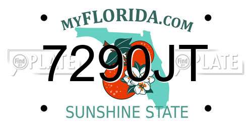 7290JT Florida License Plate