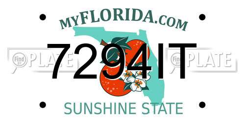 7294IT Florida License Plate