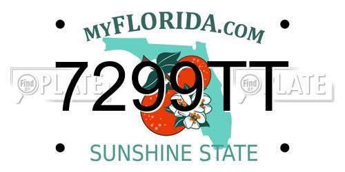 7299TT Florida License Plate