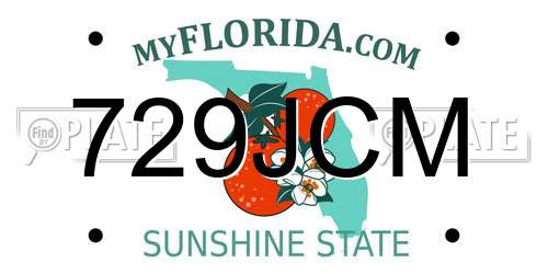 729JCM Florida License Plate