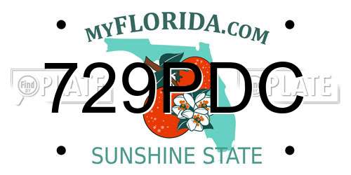 729PDC Florida License Plate