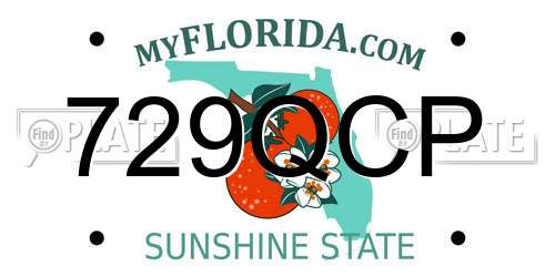 729QCP Florida License Plate