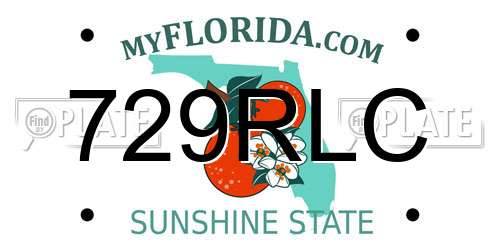 729RLC Florida License Plate