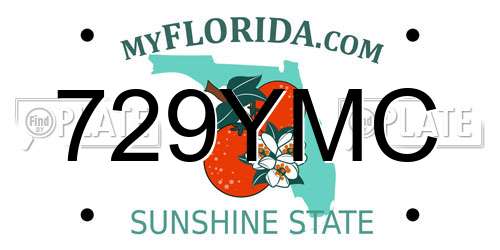 729YMC Florida License Plate