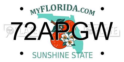 72APGW Florida License Plate