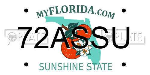 72ASSU Florida License Plate