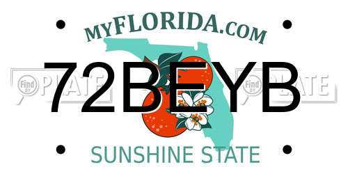 72BEYB Florida License Plate