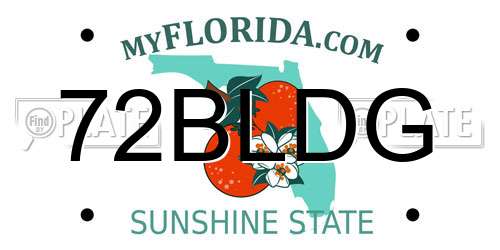 72BLDG Florida License Plate