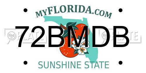 72BMDB Florida License Plate