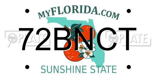 72BNCT Florida License Plate