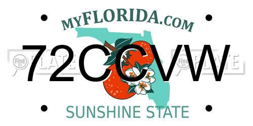 72CCVW Florida License Plate