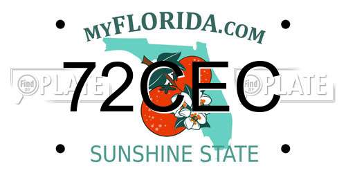 72CEC Florida License Plate