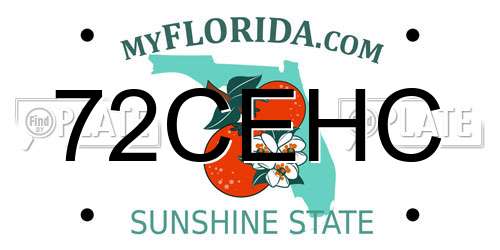 72CEHC Florida License Plate