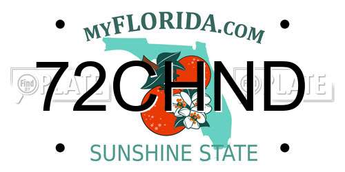 72CHND Florida License Plate