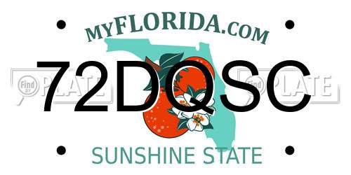 72DQSC Florida License Plate