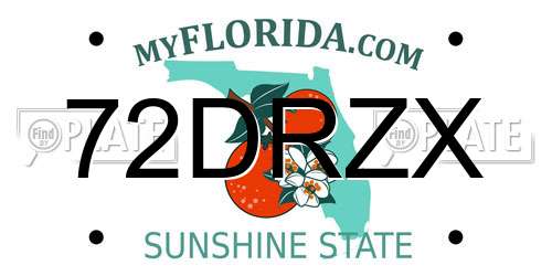 72DRZX Florida License Plate