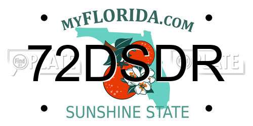 72DSDR Florida License Plate