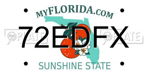 72EDFX Florida License Plate