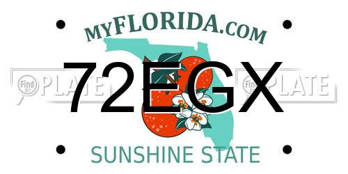 72EGX Florida License Plate