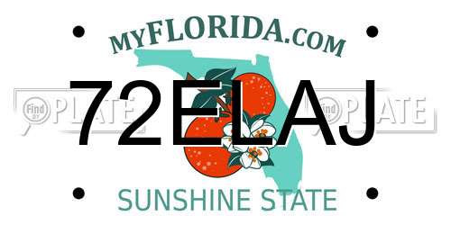 72ELAJ Florida License Plate