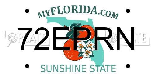 72EPRN Florida License Plate