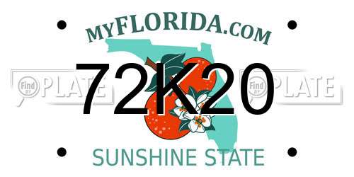 72K20 Florida License Plate