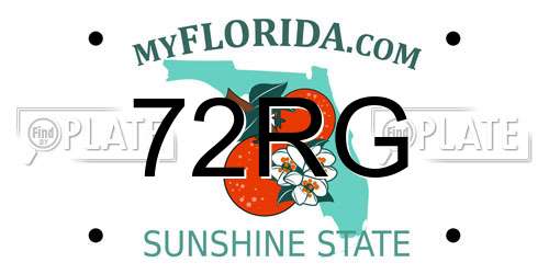 72RG Florida License Plate