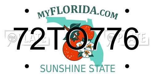 72TO776 Florida License Plate