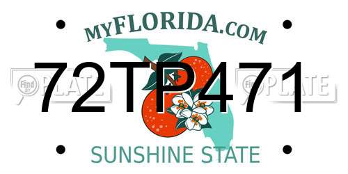 72TP471 Florida License Plate