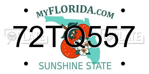 72TQ557 Florida License Plate