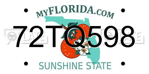 72TQ598 Florida License Plate