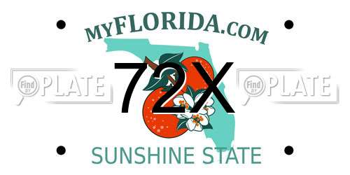 72X Florida License Plate