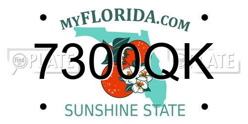 7300QK Florida License Plate