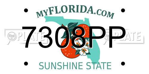 7308PP Florida License Plate