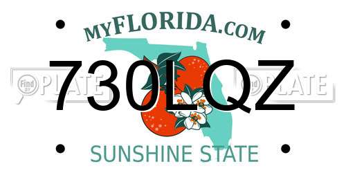 730LQZ Florida License Plate