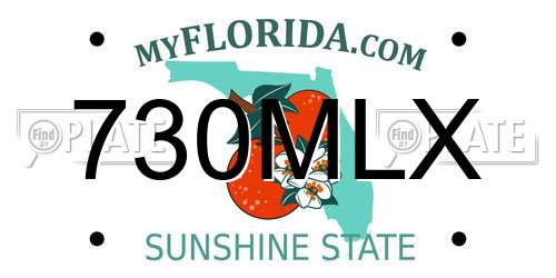 730MLX Florida License Plate
