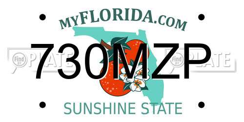 730MZP Florida License Plate