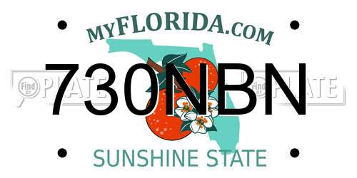 730NBN Florida License Plate